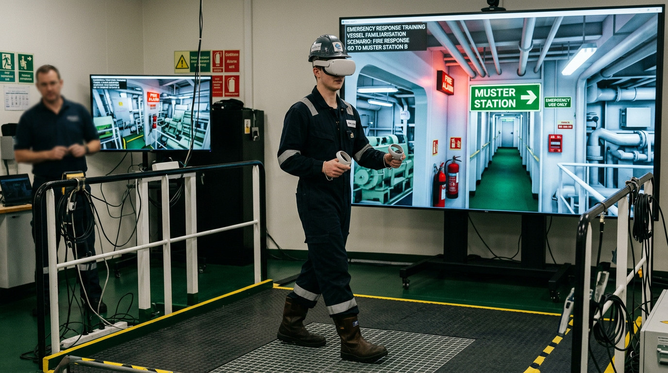 Immersive Training for Vessel Familiarisation and Emergency Response