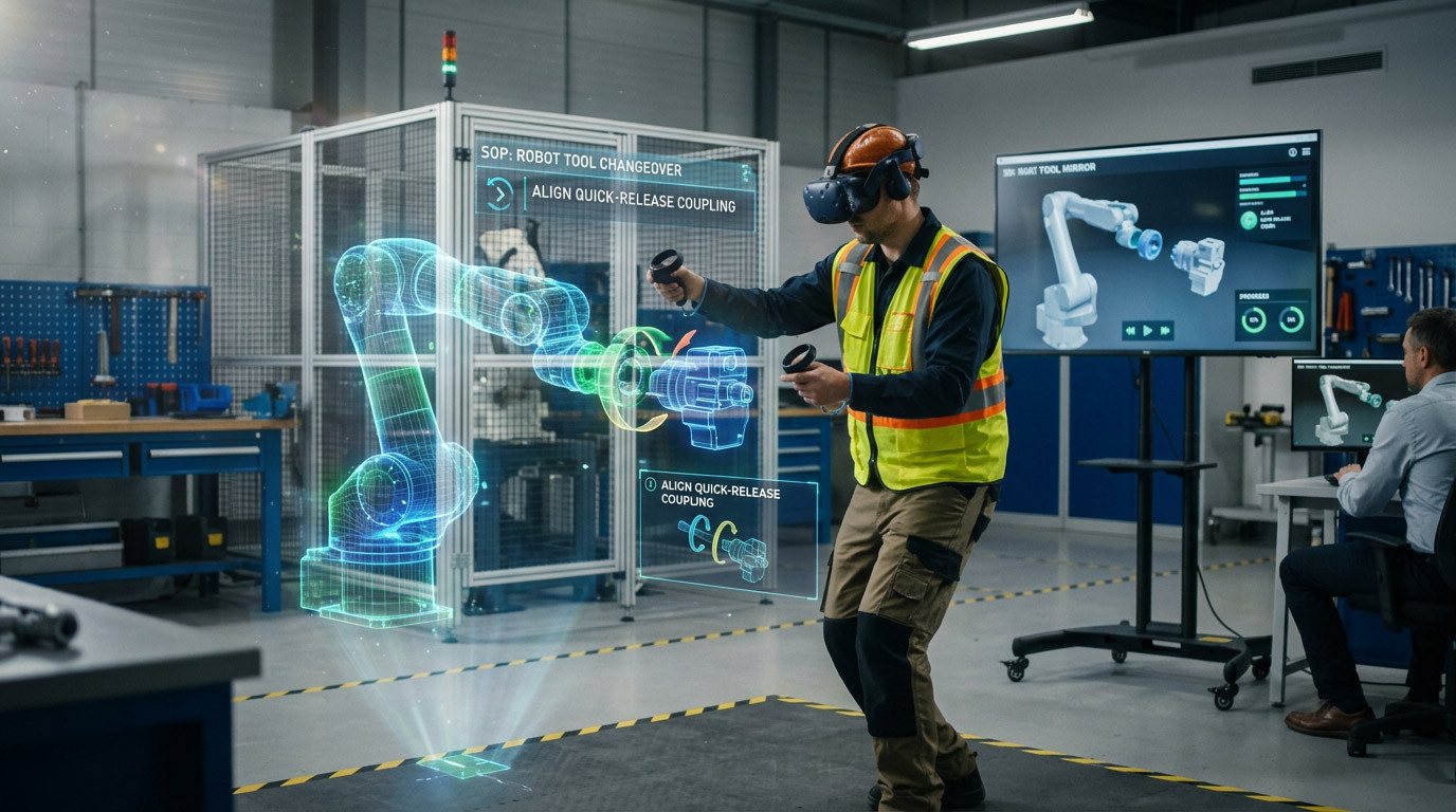 VR Training for Robot Tool Changes and Production Changeovers