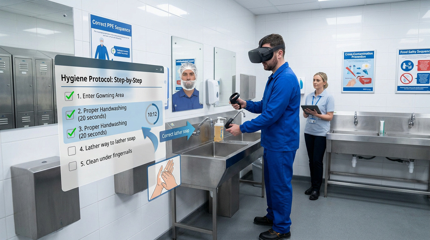VR Training for Food-Grade PPE and Hygiene Discipline