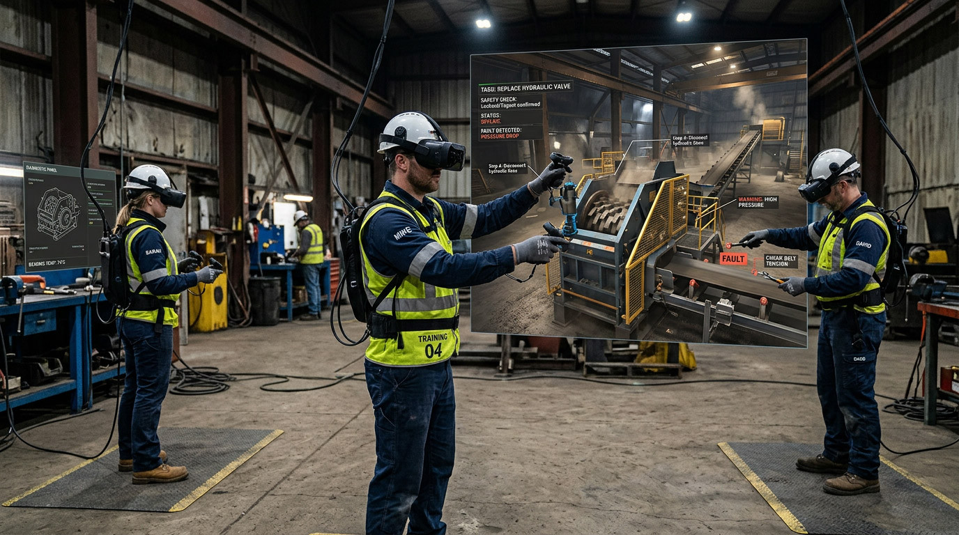 VR for Maintenance Teams Working on Crushers, Conveyors and Heavy Equipment