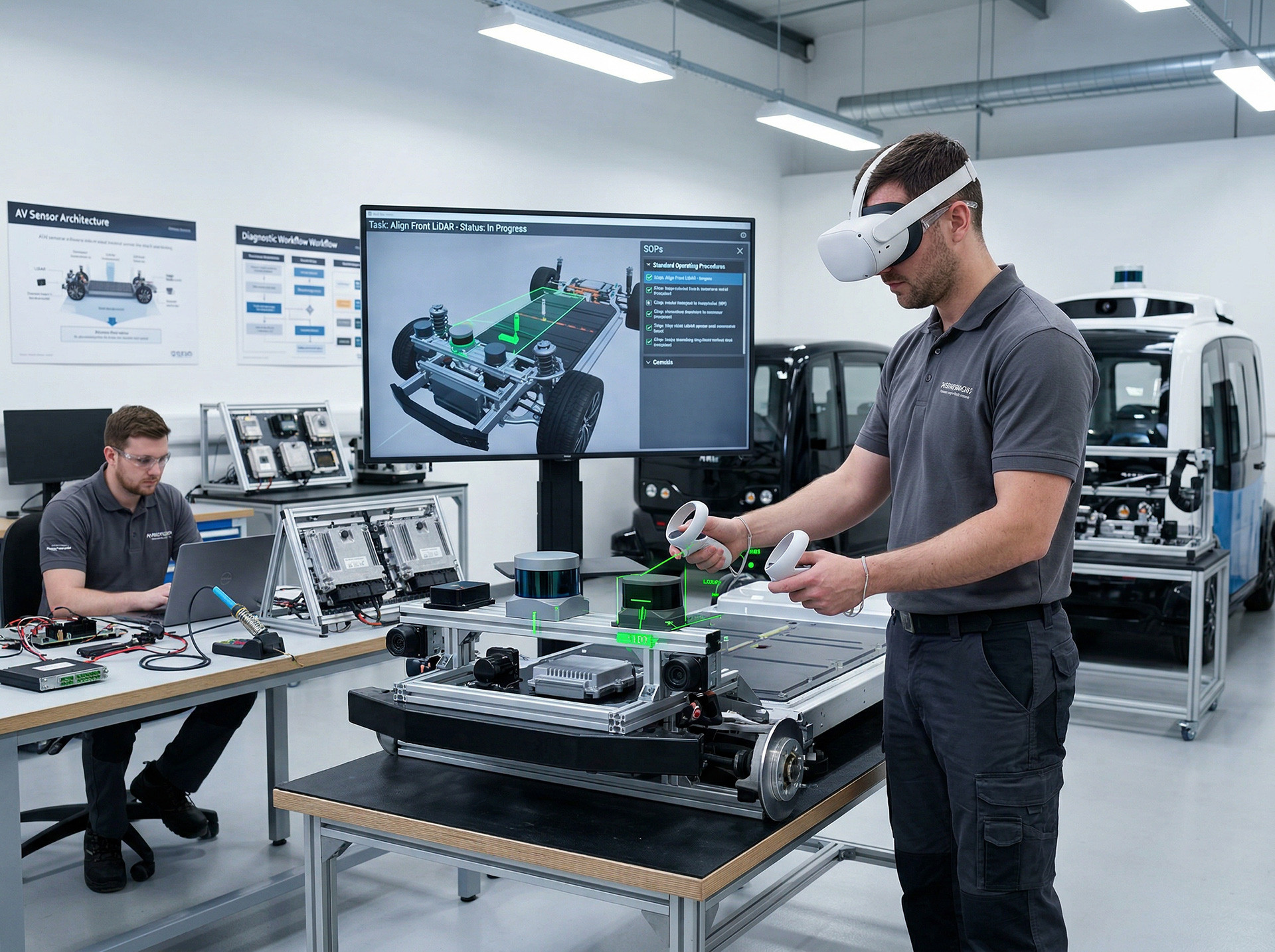 Autonomous Vehicle (AV) Systems Integration: VR Training for Software-Hardware Assembly