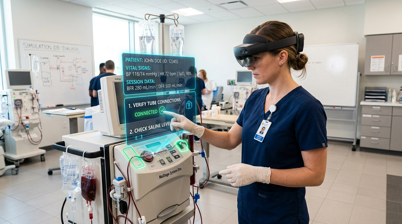 VR and AR Dialysis Equipment Training: Practising Complex Procedures Before Patient Care