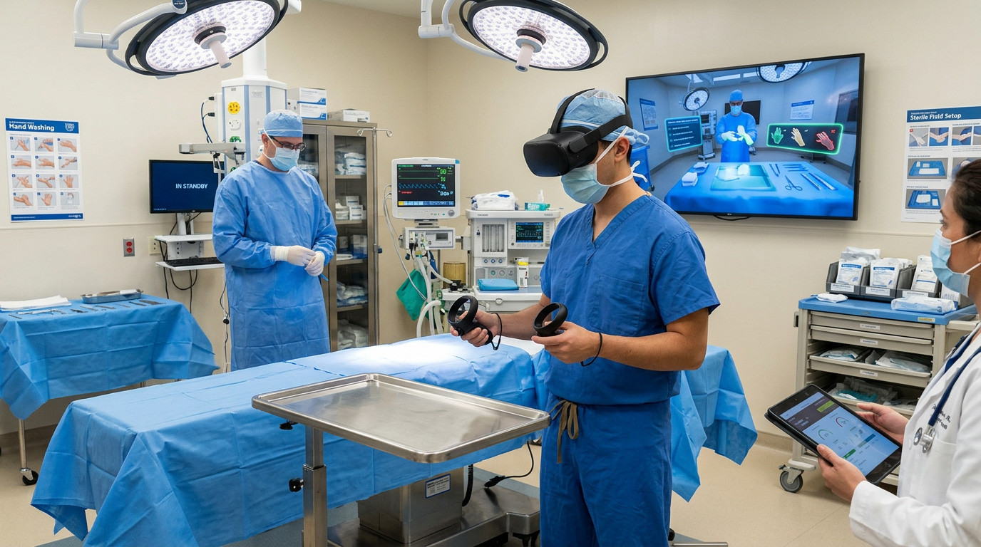 Infection Control and Sterile Technique in VR: Operating Room Preparedness and Procedural Safety