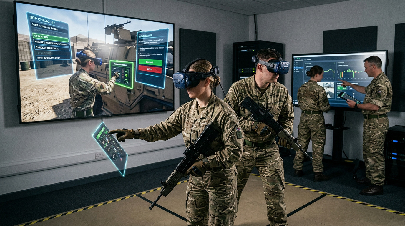 VR SOP Training for Defence: Rehearsing Procedures Without Operational Risk