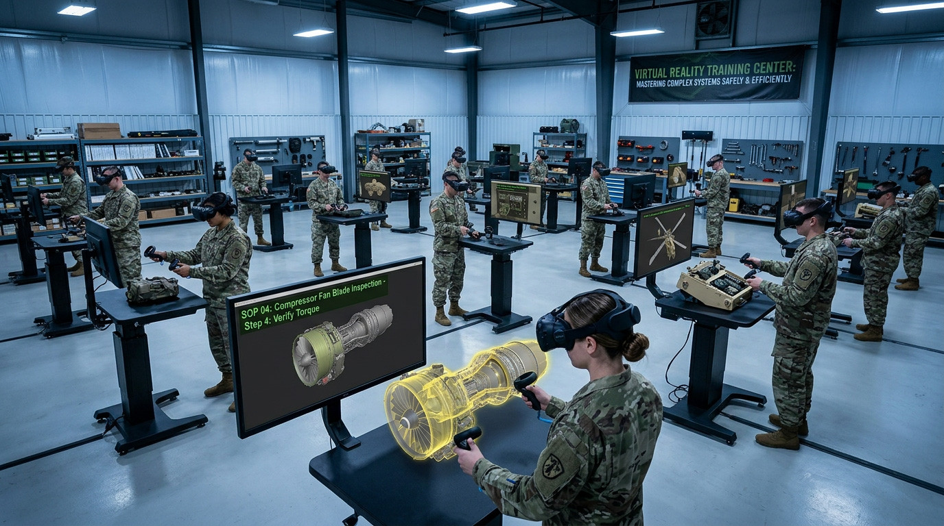 VR for Military Maintenance SOPs: Training Technical Teams at Scale
