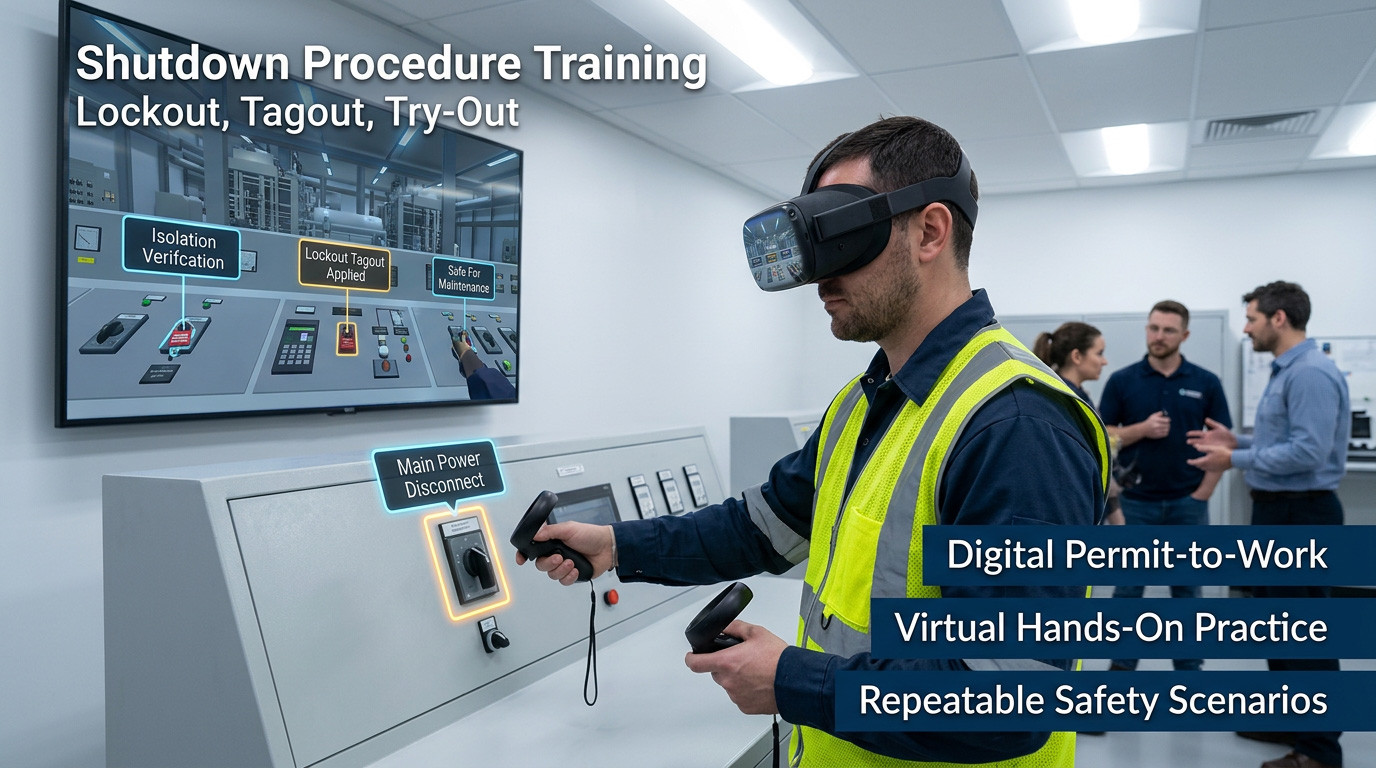 Virtual Reality for Shutdown, Isolation and Permit-to-Work Training