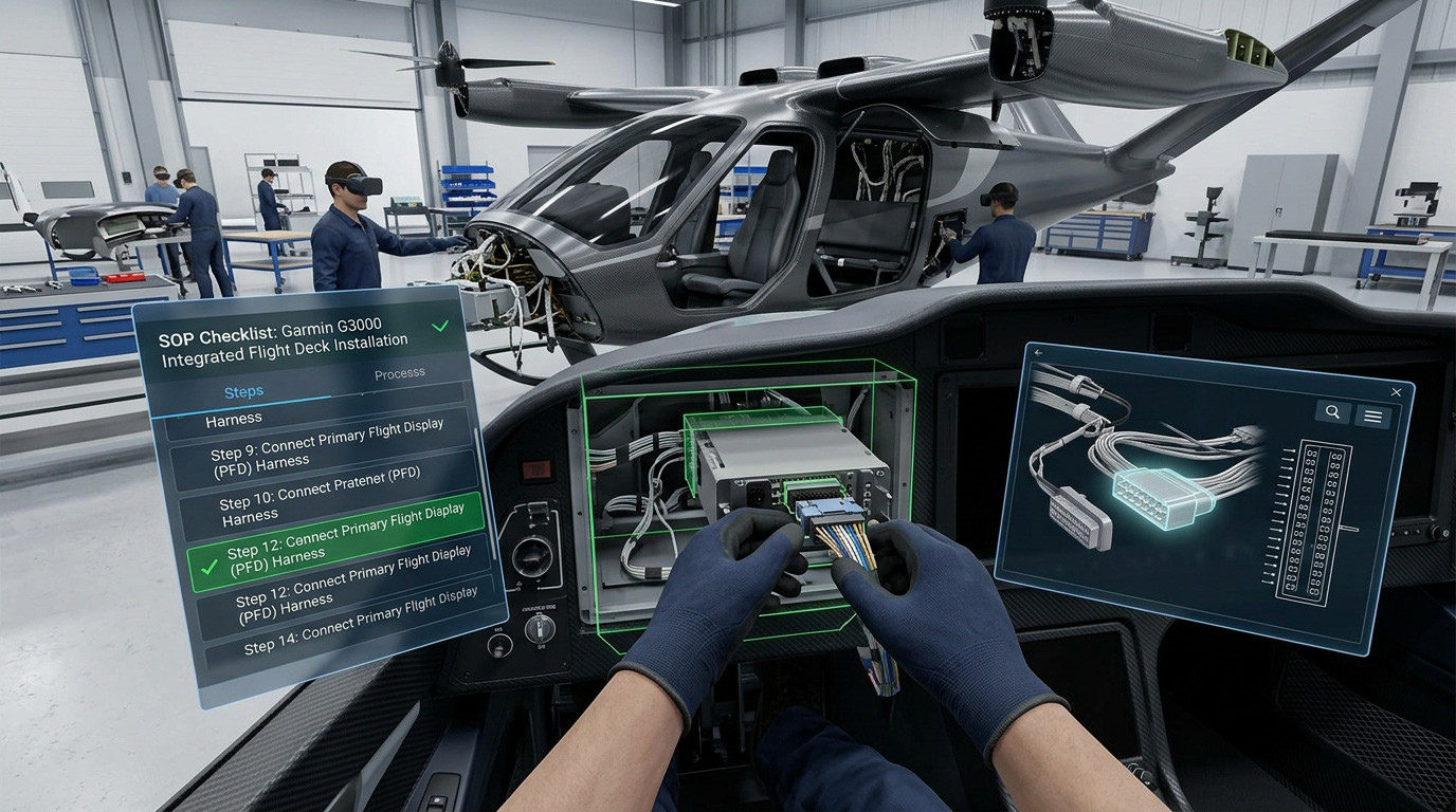 Avionics Installation and Testing for Next-Generation Personal Air Vehicles in VR