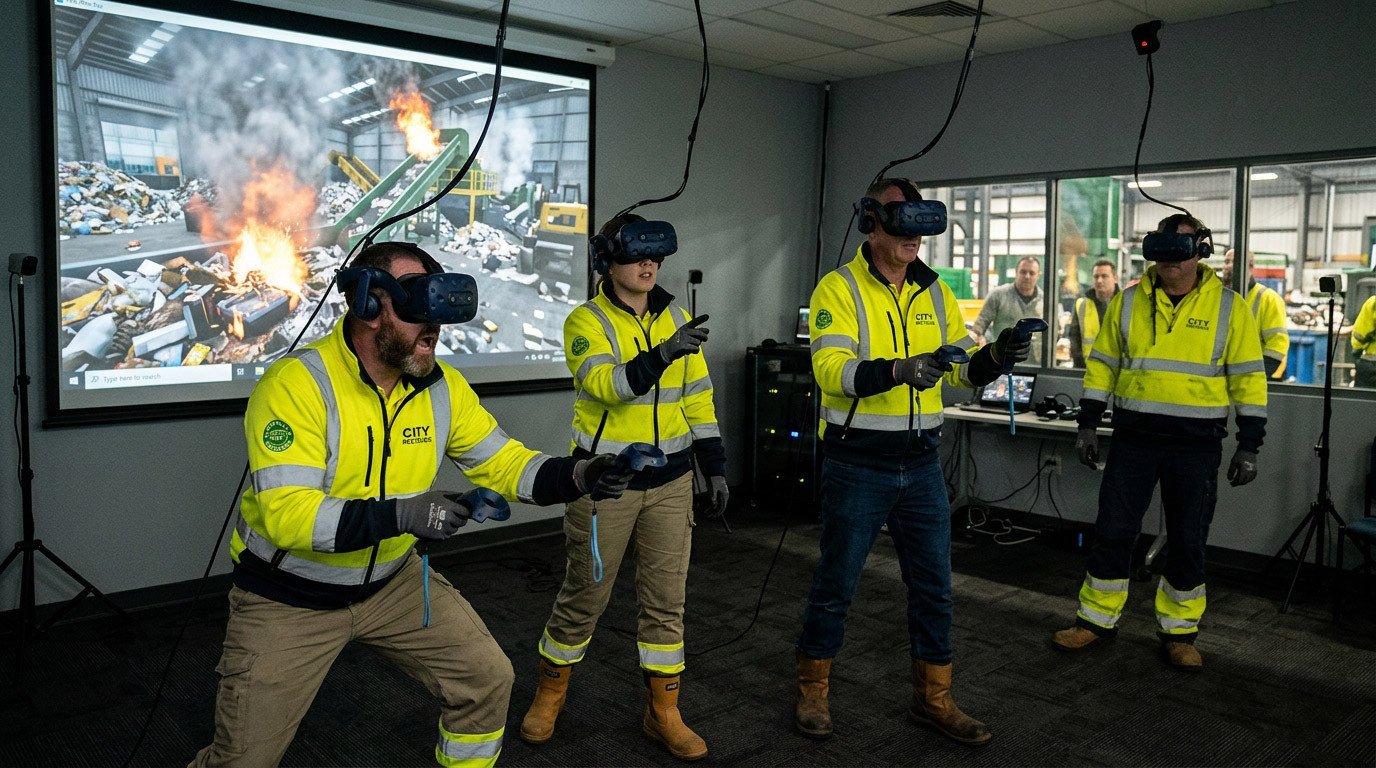 Using VR to Train Waste and Recycling Teams for Lithium Battery Fires and Emergency Response