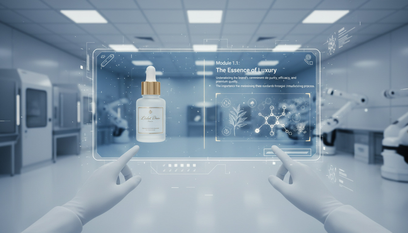 VR SOP Training for Luxury Skincare & Dermocosmetics Manufacturing