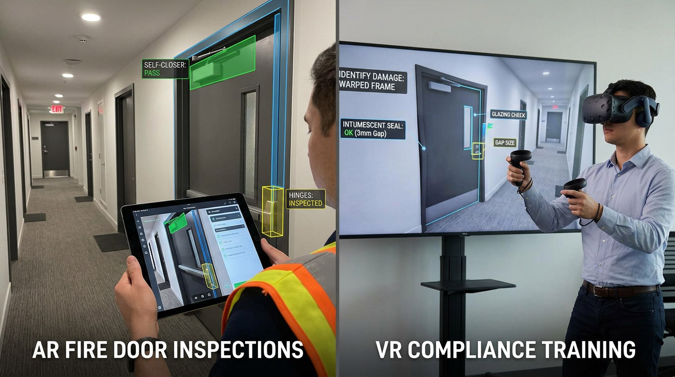 AR Fire Door Inspections and VR Compliance Training for High-Rise Residential Buildings