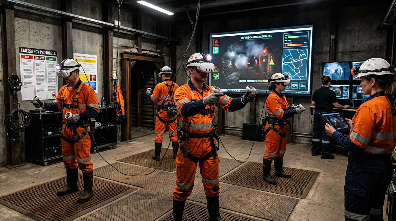 Training for Mine Emergencies in Virtual Reality