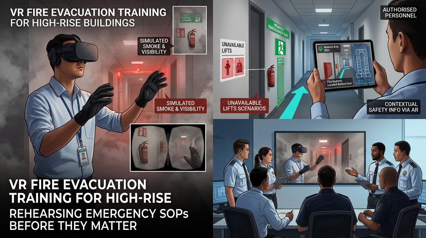 VR Fire Evacuation Training for High-Rise Buildings: Rehearsing Emergency SOPs Before They Matter