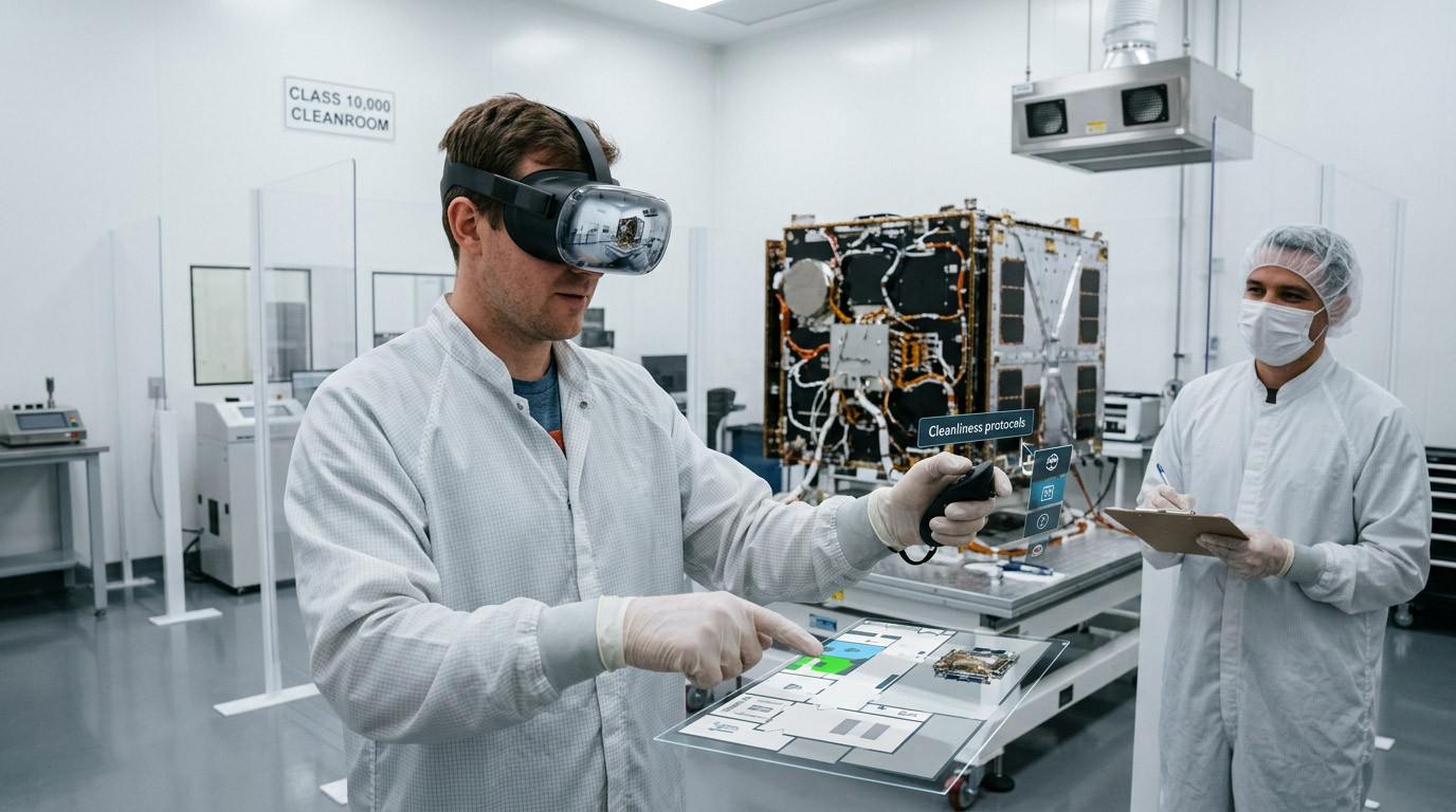 VR Cleanroom Training for Satellite Manufacturing: Practising Contamination Control Before Entry