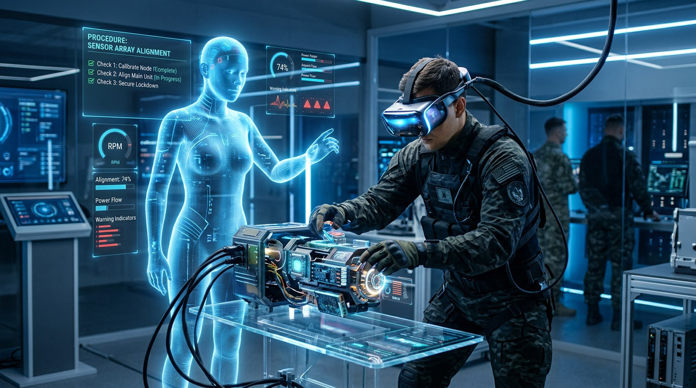 AI Avatars in Defence Training: Coaching, Questioning and Procedural Assessment