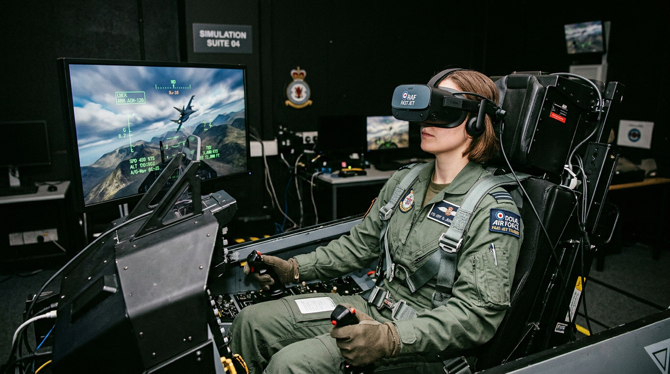 Royal Air Force (RAF) Pilot Training: Fast Jet Navigation and Combat Manoeuvre in VR