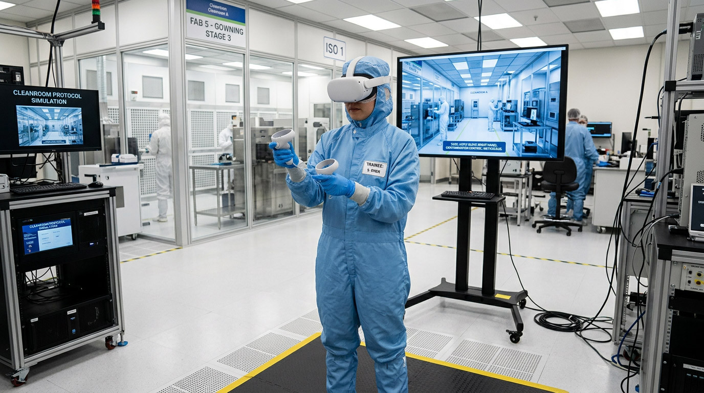 VR Cleanroom Training for Semiconductor Manufacturing: Practising Contamination Control Before Fab Entry