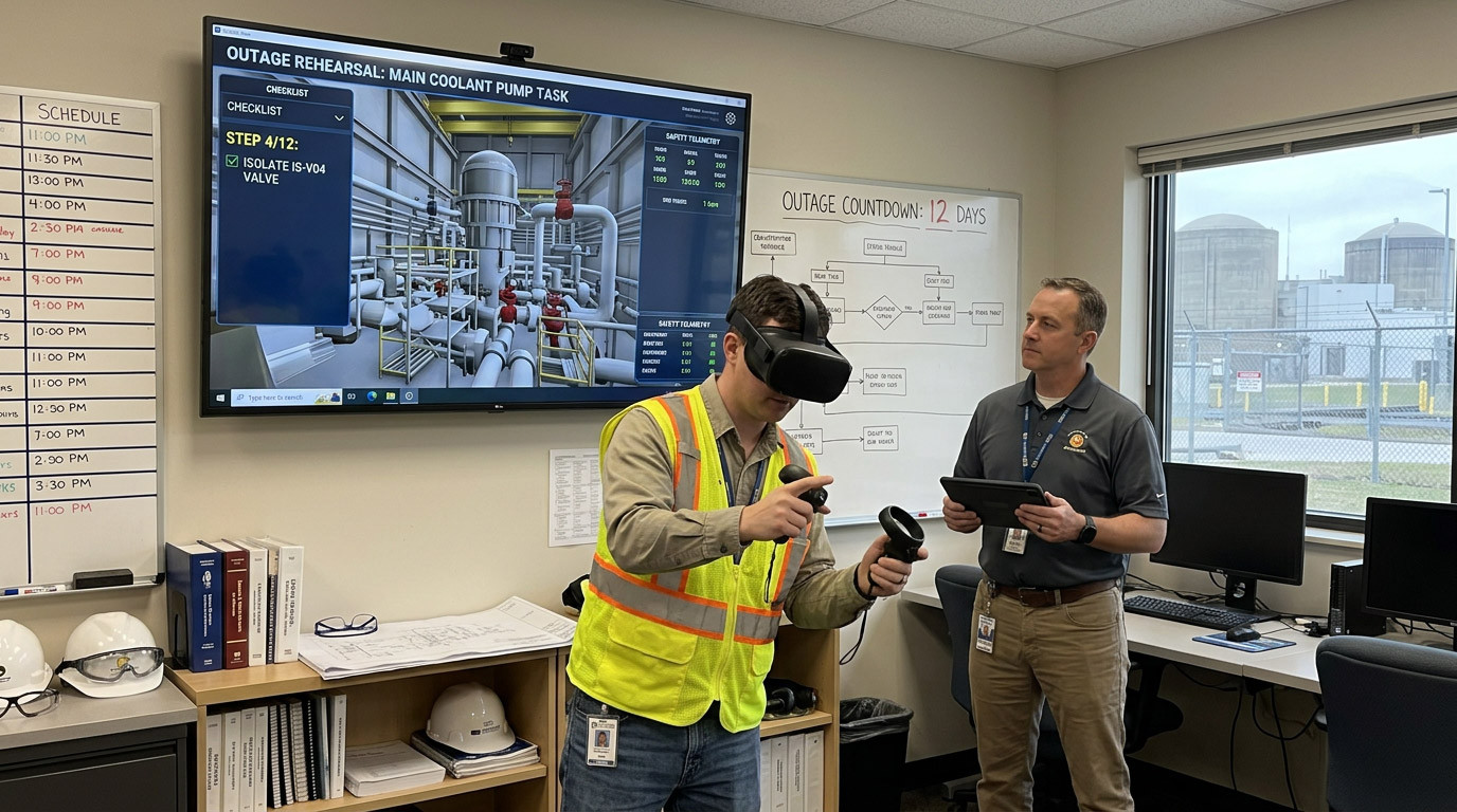 VR for Nuclear Outage Preparation: Rehearsing Critical Work Before the Shutdown Clock Starts