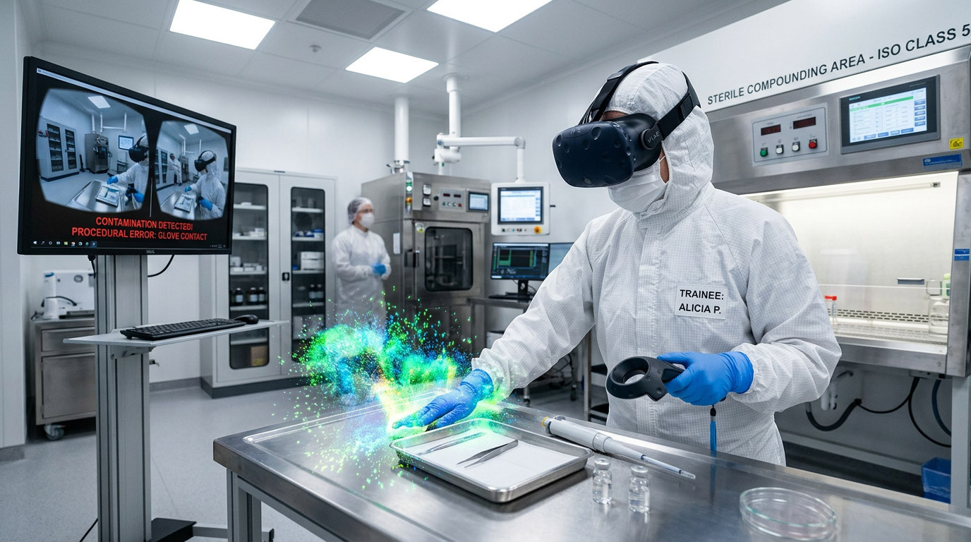 Making Invisible Risk Visible: VR for Microbial Contamination Awareness