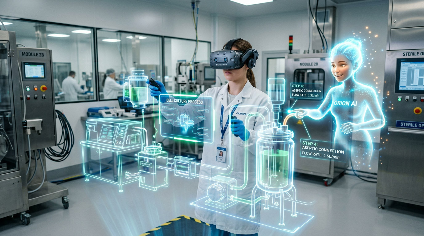 The Future of Pharma Training: AI Coaches, Digital Twins and VR SOPs
