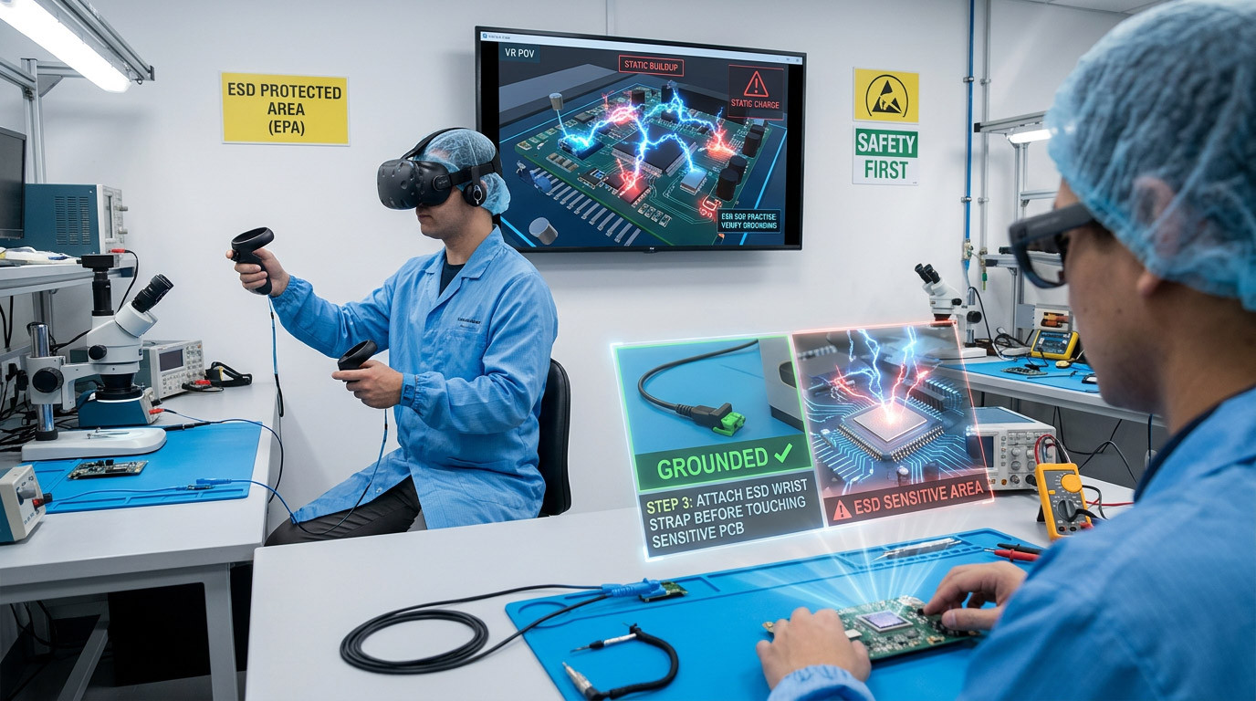 VR and AR for ESD Training: Protecting Semiconductor Products from Invisible Mistakes