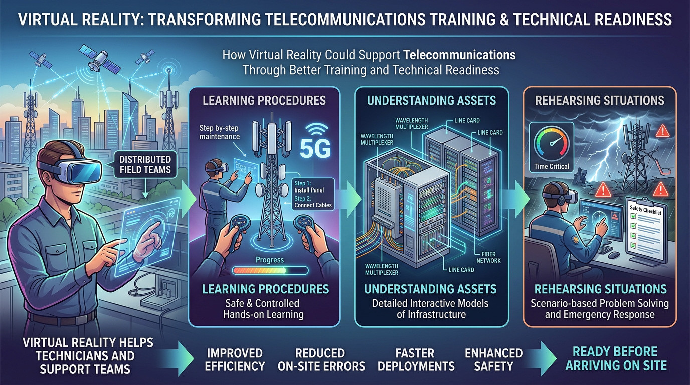 How Virtual Reality Could Support Telecommunications Through Better Training and Technical Readiness