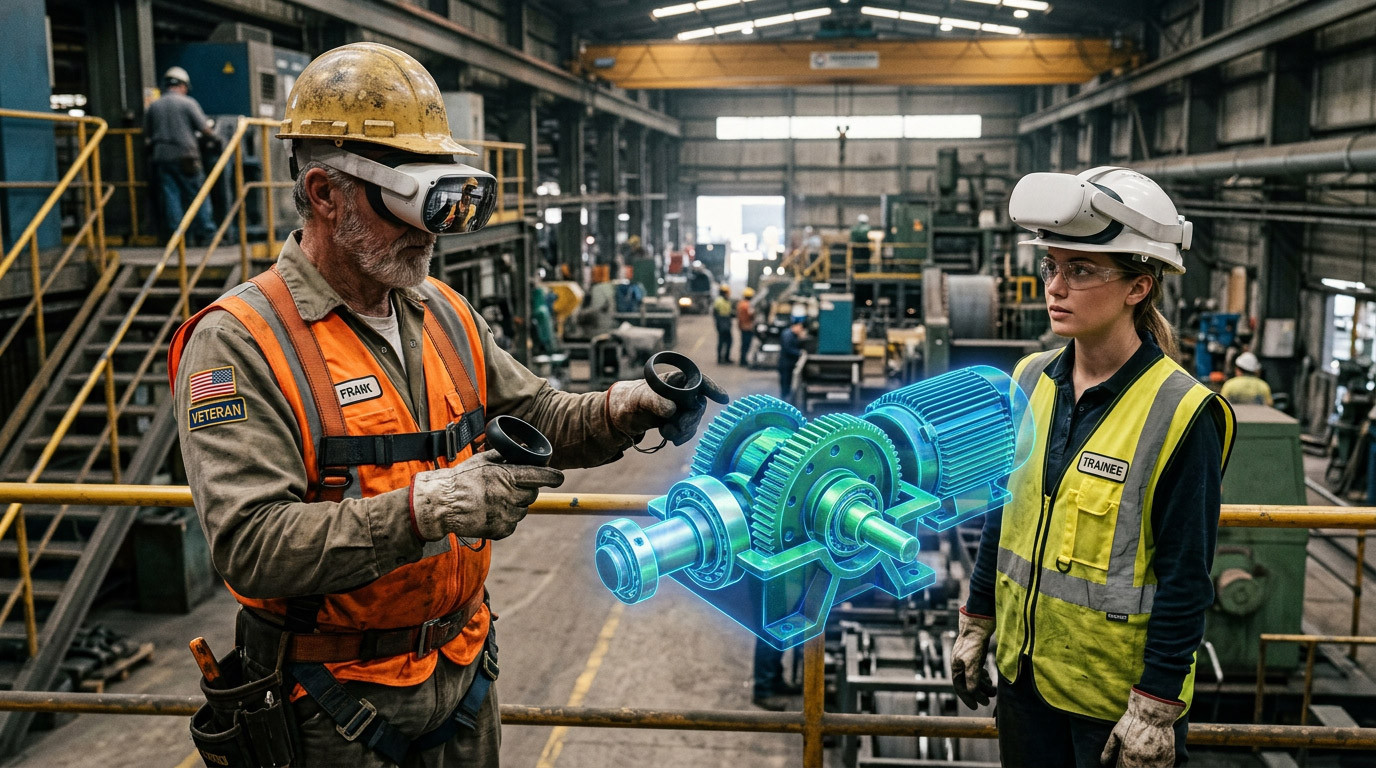 How VR Can Help Transfer Knowledge from Experienced Operators