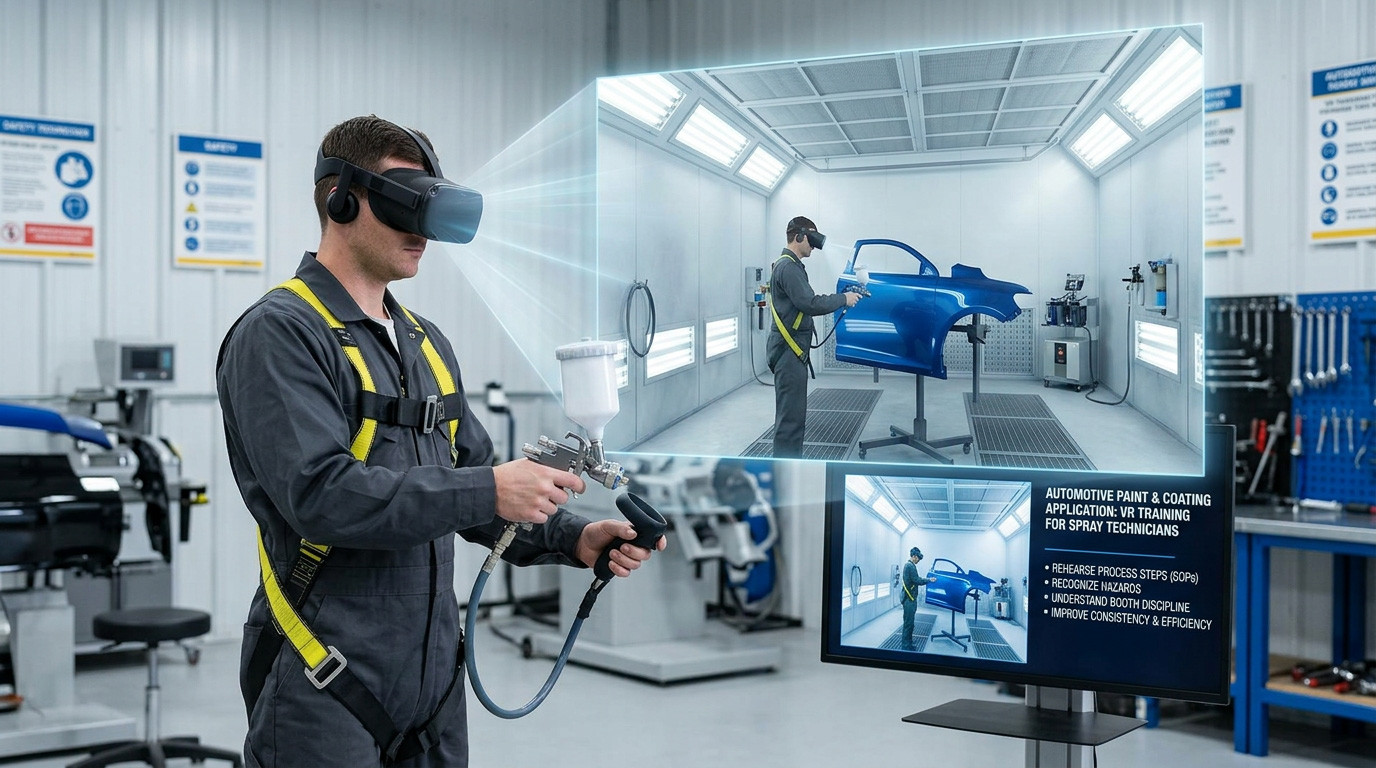Automotive Paint and Coating Application: VR Training for Spray Technicians