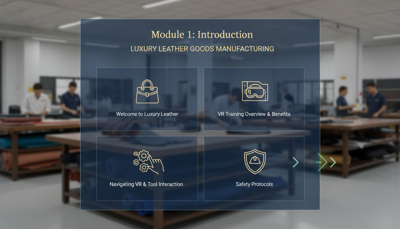 VR SOP Training for Luxury Leather Goods Manufacturing