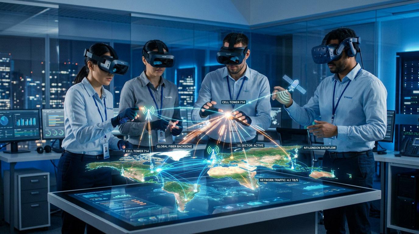 How Virtual Reality Could Help Telecommunications Teams Understand Networks Before They Work on Them