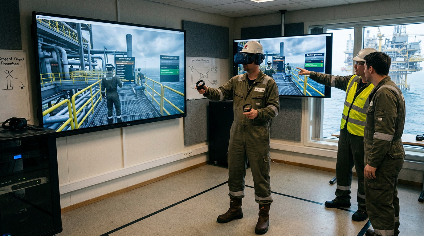 VR for Offshore Platform Safety: Rehearsing High-Risk Work in Context