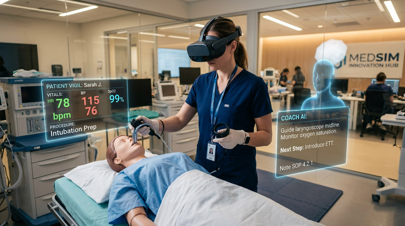 AI-Guided VR Training for Healthcare SOPs