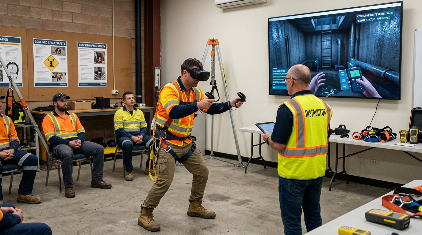 VR Confined Space Training for Water and Wastewater Teams: Rehearsing Entry Without Entering the Hazard