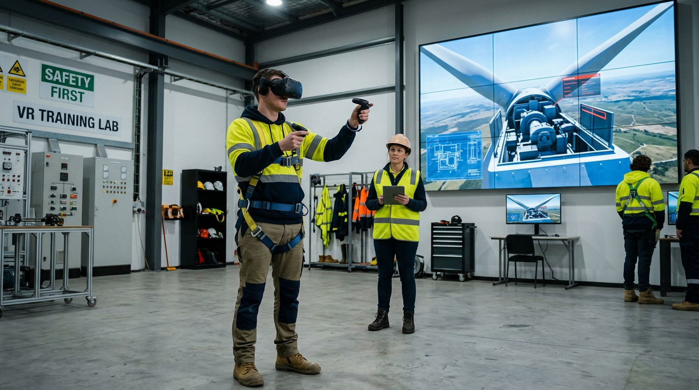 Training Wind and Grid Technicians with VR Before They Reach High-Risk Assets