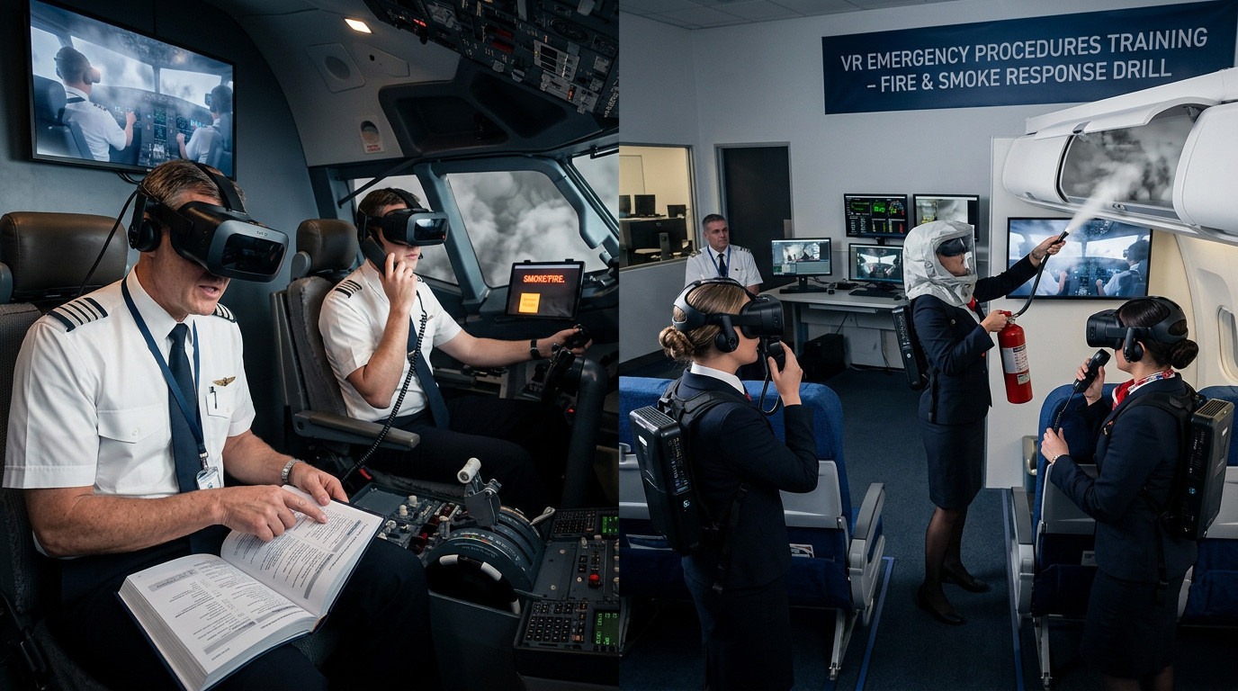 In-Flight Fire and Smoke Management: VR Drill for Pilot and Crew Response