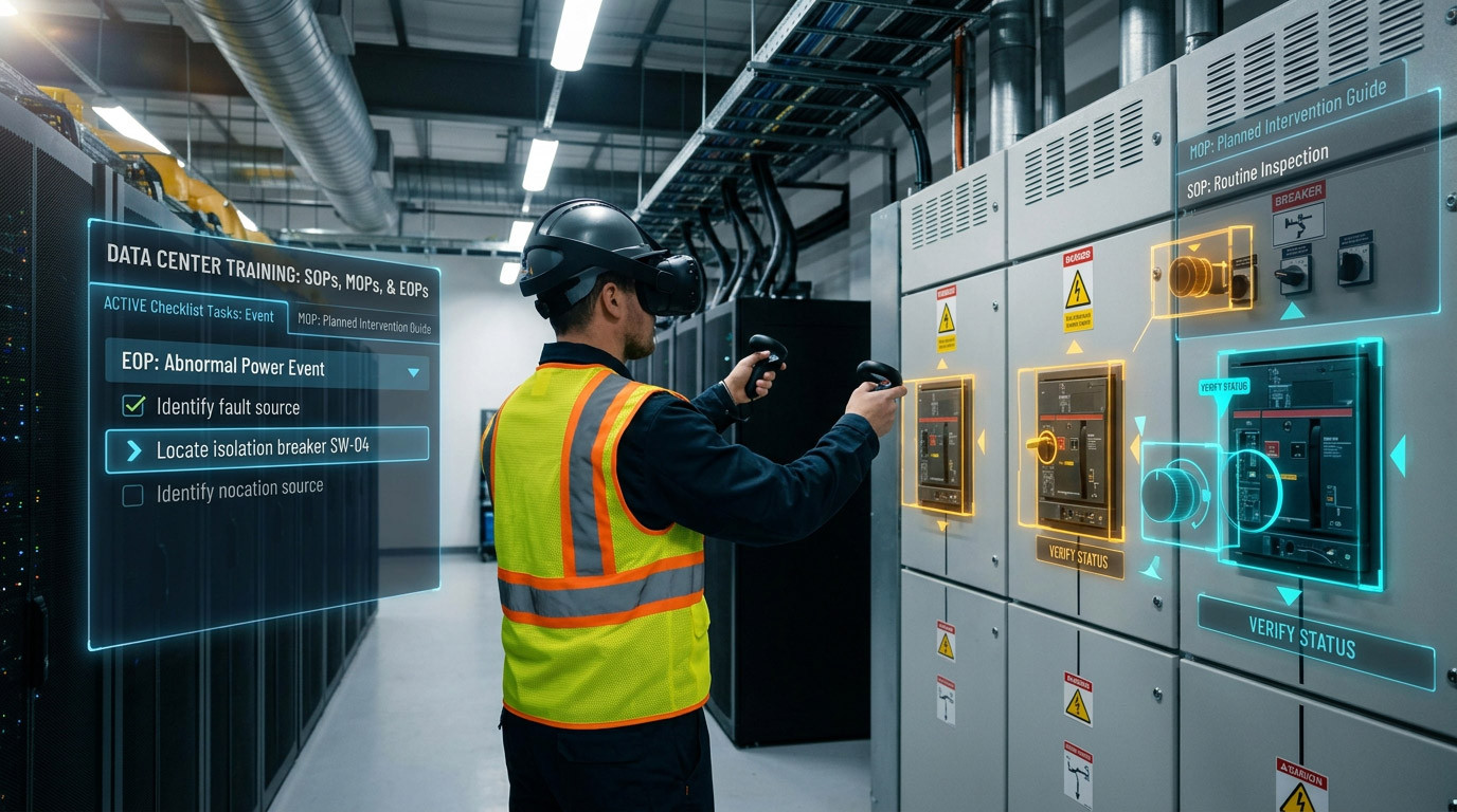 Turning Data Centre SOPs, MOPs and EOPs into Interactive VR Training