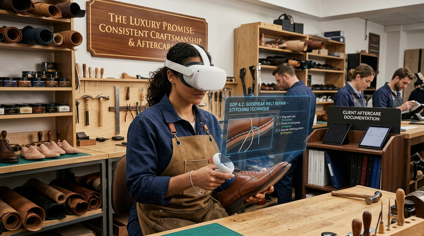 VR SOP Training for Luxury Footwear Repair & Aftercare