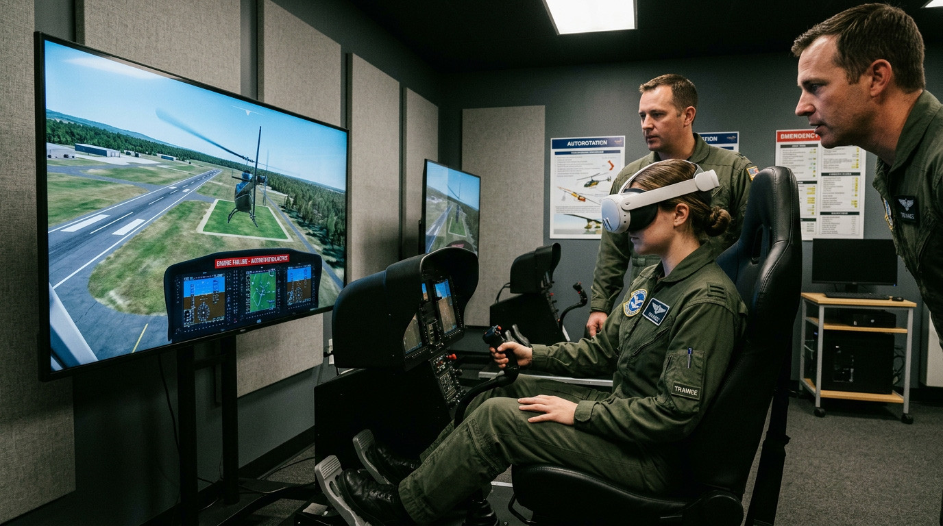 Helicopter Emergency Autorotation Training in Virtual Reality