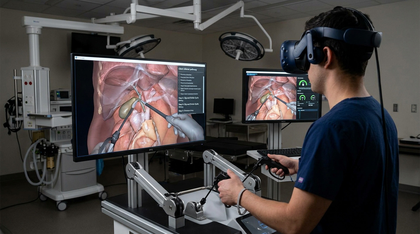 Surgical Simulation: Laparoscopic (Minimally Invasive) Procedures in Full-Body VR Anatomy