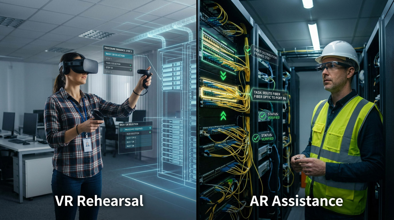 VR and AR Training for Telecom Exchanges, Equipment Rooms and Network Sites
